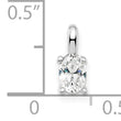 14K White Gold Lab Grown Diamond VS/SI GH, 5.35x3.65mm Oval Solitaire Penda