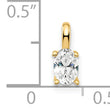 14K Lab Grown Diamond VS/SI GH, 5.35x3.65mm Oval Solitaire Pendant