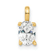 14K Lab Grown Diamond VS/SI GH, 6.45x4.55mm Oval Solitaire Pendan