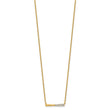14K Lab Grown Diamond VS/SI GH, Beaded Bar Necklace
