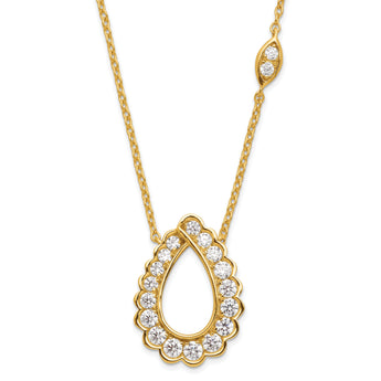 14K Lab Grown Diamond VS/SI GH, Teardrop Necklace