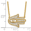 14K Lab Grown Diamond VS/SI GH, Hamsa Necklace
