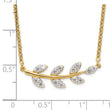 14K Lab Grown Diamond VS/SI GH, Branch with Leaves Necklace