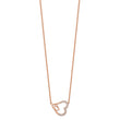 14K Rose Gold Lab Grown Diamond VS/SI GH, Intertwined Hearts Necklac
