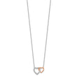 14K Two-Tone Lab Grown Diamond VS/SI GH, Hearts Necklace