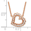 14K Rose Gold Lab Grown Diamond VS/SI GH, Heart Necklace