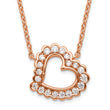 14K Rose Gold Lab Grown Diamond VS/SI GH, Heart Necklace