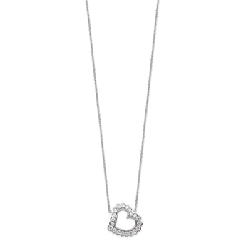 14K White Gold Lab Grown Diamond VS/SI GH, Heart Necklace