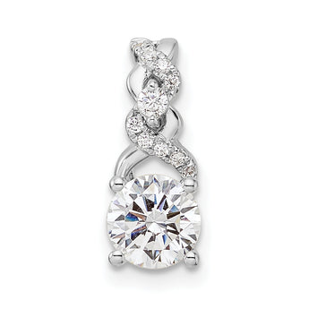 14K White Gold Lab Grown Diamond Fashion Pendant