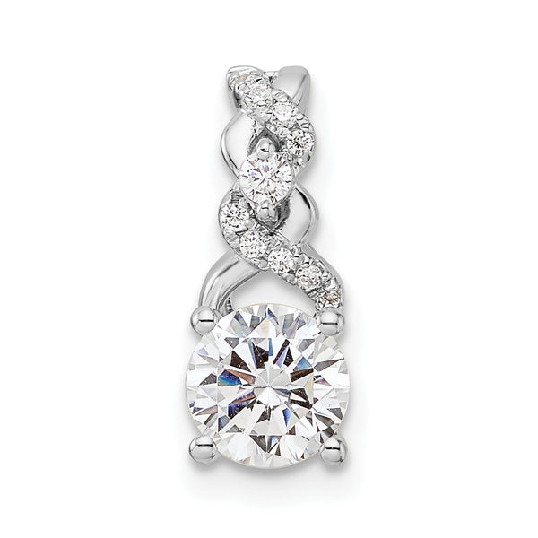14K White Gold Lab Grown Diamond Fashion Pendant
