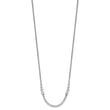 14K White Gold Lab Grown Diamond Tennis Style Bolo Adjustable Necklace
