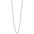 14K White Gold Lab Grown Diamond Tennis Style Bolo Adjustable Necklace