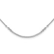 14K White Gold Lab Grown Diamond Tennis Style Bolo Adjustable Necklace