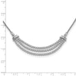 14K White Gold Lab Grown Diamond Three-row Tennis Style Bolo Necklac