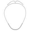 14K White Gold Lab Grown Diamond Two-row Tennis Style Bolo Necklace