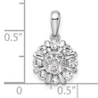 14K White Gold Lab Grown Diamond Halo Pendant