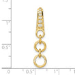 14K Lab Grown Diamond Circles Dangle Pendant