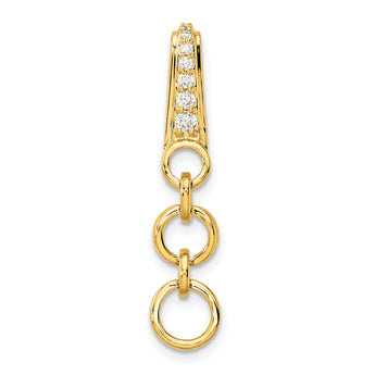 14K Lab Grown Diamond Circles Dangle Pendant