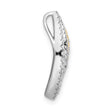 14K Two-Tone Lab Grown Diamond Fancy Chain Slide
