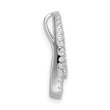 14K White Gold Lab Grown Diamond Teardrop Cluster Chain Slide