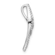 14K White Gold Lab Grown Diamond Fancy Chain Slide