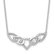 14K White Gold Lab Grown Diamond Linked Teardrop Necklace