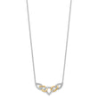 14K Two-Tone Lab Grown Diamond Linked Teardrop Necklace