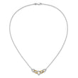 14K Two-Tone Lab Grown Diamond Linked Teardrop Necklace
