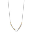 14K Two-Tone Lab Grown Diamond Fancy Link Necklace