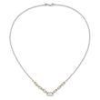 14K Two-Tone Lab Grown Diamond Fancy Link Necklace