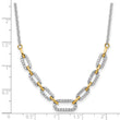 14K Two-Tone Lab Grown Diamond Fancy Link Necklace