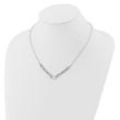 14K White Gold Lab Grown Diamond Fancy Link Necklace