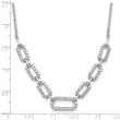 14K White Gold Lab Grown Diamond Fancy Link Necklace