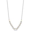 14K Two-Tone Lab Grown Diamond Fancy Link Necklace