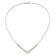 14K Two-Tone Lab Grown Diamond Fancy Link Necklace