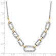 14K Two-Tone Lab Grown Diamond Fancy Link Necklace