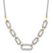 14K Two-Tone Lab Grown Diamond Fancy Link Necklace