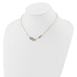 14K Lab Grown Diamond Cluster Necklace