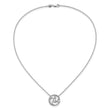 14K White Gold Lab Grown Diamond Fancy Design Necklace