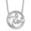 14K White Gold Lab Grown Diamond Fancy Design Necklace