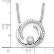 14K White Gold Lab Grown Diamond Fancy Swirl Design Necklace