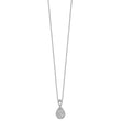 14K White Gold Lab Grown Diamond Teardrop Pendant Necklace