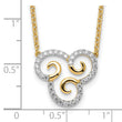 14K Lab Grown Diamond Swirls Necklace