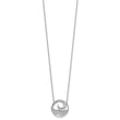 14K White Gold Lab Grown Diamond Ocean in Circle Necklace