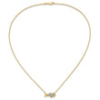 14K Lab Grown Diamond and Created Blue Sapphire Fish Necklace
