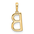 10K Diamond Letter B Initial Pendant