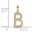 10K Diamond Letter B Initial Pendant