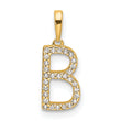 10K Diamond Letter B Initial Pendant