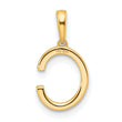 10K Diamond Letter C Initial Pendant