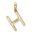 10K Diamond Letter H Initial Pendant